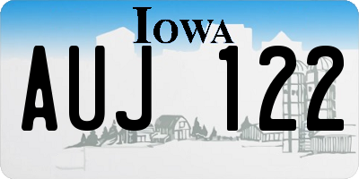 IA license plate AUJ122