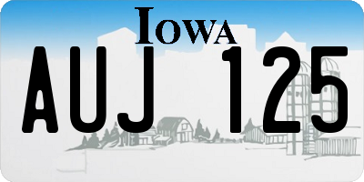IA license plate AUJ125