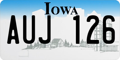 IA license plate AUJ126