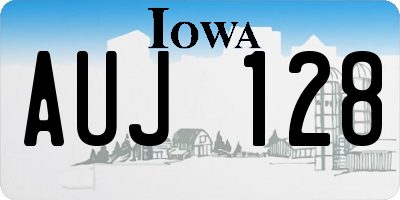 IA license plate AUJ128