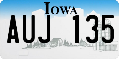 IA license plate AUJ135