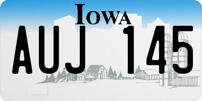 IA license plate AUJ145