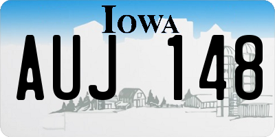 IA license plate AUJ148