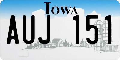 IA license plate AUJ151