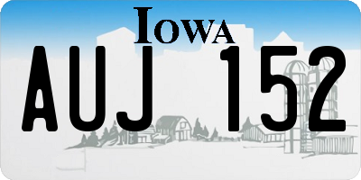 IA license plate AUJ152
