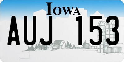 IA license plate AUJ153