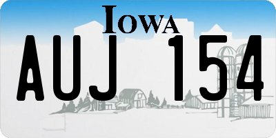 IA license plate AUJ154