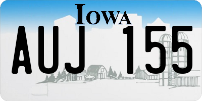 IA license plate AUJ155