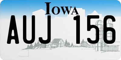 IA license plate AUJ156