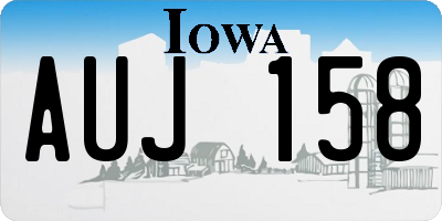 IA license plate AUJ158