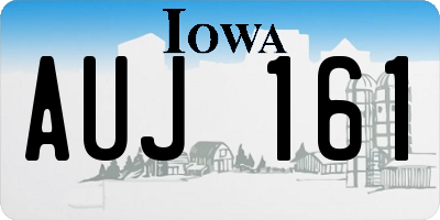 IA license plate AUJ161