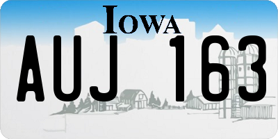 IA license plate AUJ163