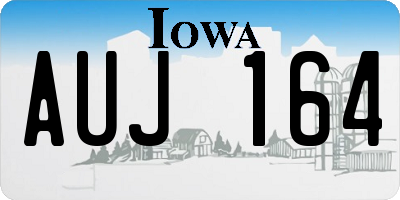 IA license plate AUJ164