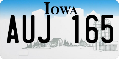 IA license plate AUJ165