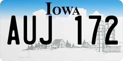 IA license plate AUJ172