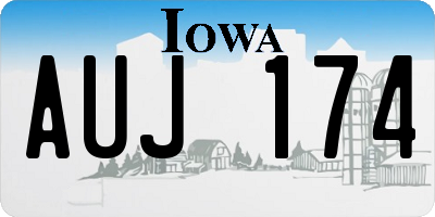 IA license plate AUJ174