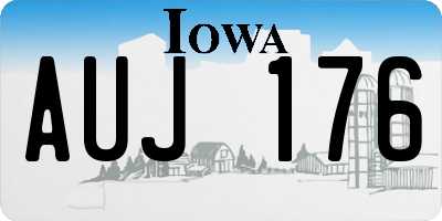 IA license plate AUJ176