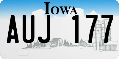 IA license plate AUJ177