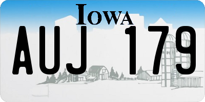 IA license plate AUJ179