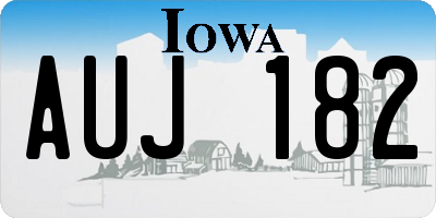 IA license plate AUJ182