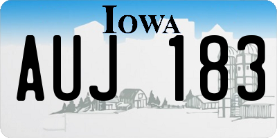 IA license plate AUJ183
