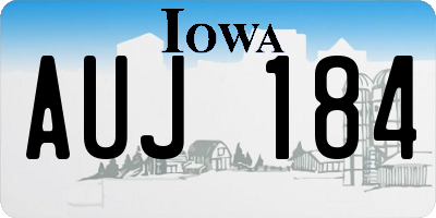 IA license plate AUJ184