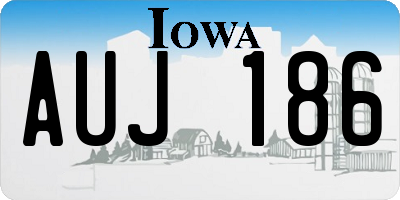 IA license plate AUJ186