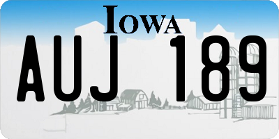 IA license plate AUJ189