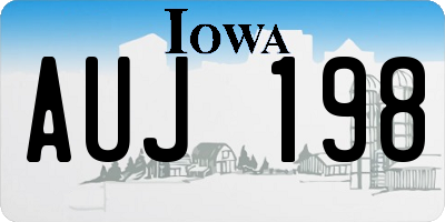 IA license plate AUJ198