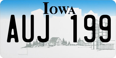 IA license plate AUJ199
