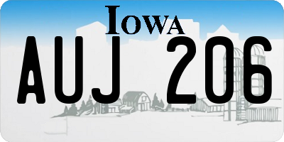 IA license plate AUJ206