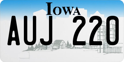 IA license plate AUJ220