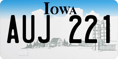 IA license plate AUJ221