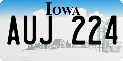 IA license plate AUJ224