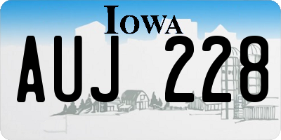 IA license plate AUJ228