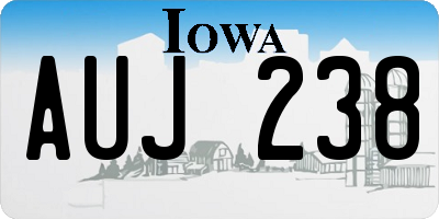 IA license plate AUJ238
