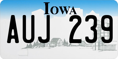 IA license plate AUJ239