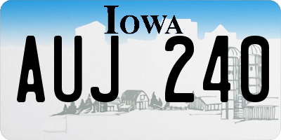 IA license plate AUJ240