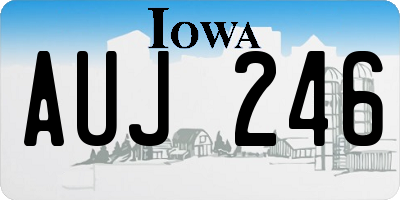 IA license plate AUJ246