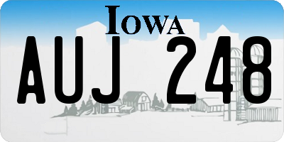 IA license plate AUJ248