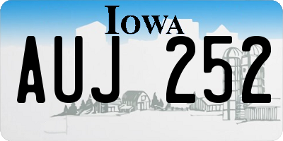 IA license plate AUJ252