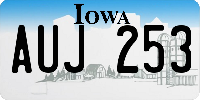 IA license plate AUJ253