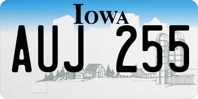IA license plate AUJ255