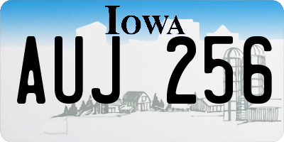 IA license plate AUJ256