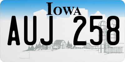 IA license plate AUJ258