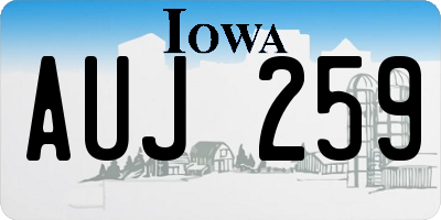 IA license plate AUJ259