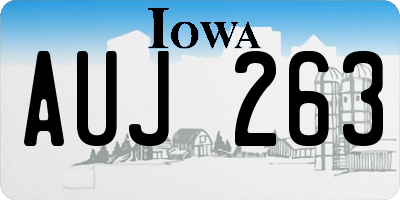 IA license plate AUJ263