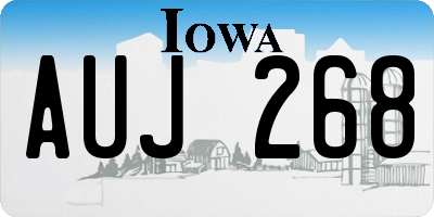IA license plate AUJ268