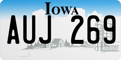 IA license plate AUJ269