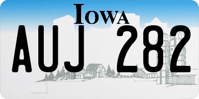 IA license plate AUJ282